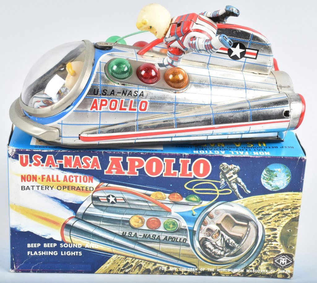 JAPAN Battery Op USA-NASA APOLLO SPACESHIP w/BOX (1 of 8)