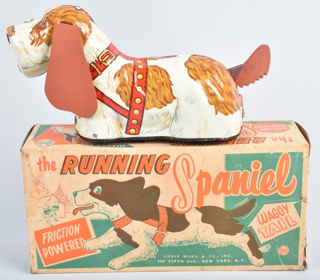 MARX Tin Friction RUNNING SPANIEL w/ BOX (1 of 5)