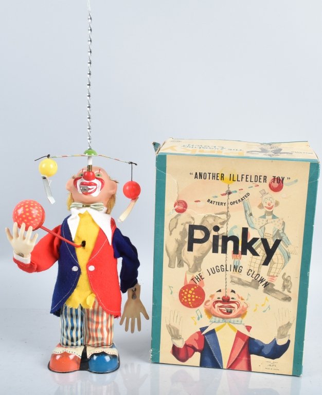 ALPS Battery Op PINKY THE JUGGLING CLOWN w/BOX (1 of 9)