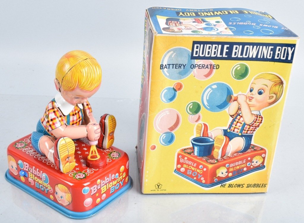 JAPAN Battery Op BUBBLE BLOWING BOY w/ BOX (1 of 9)
