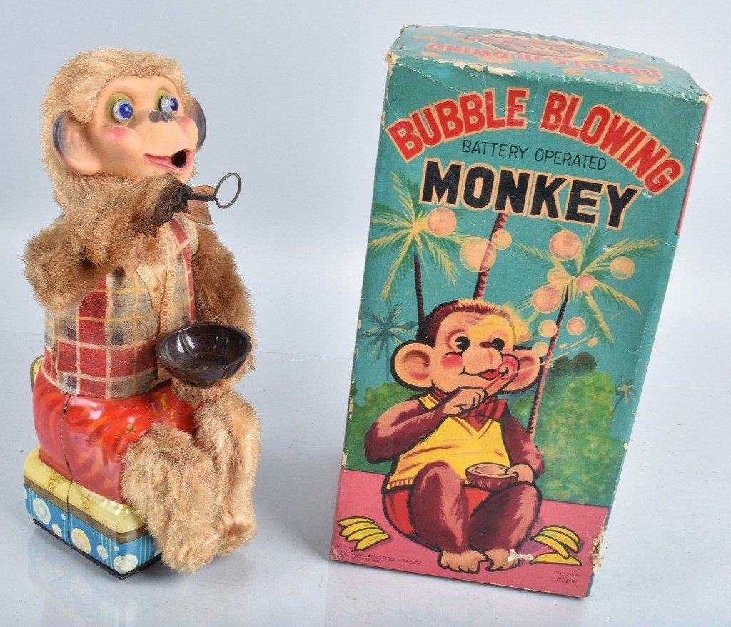ALPS Battery Op BUBBLE BLOWING MONKEY w/ BOX (1 of 8)