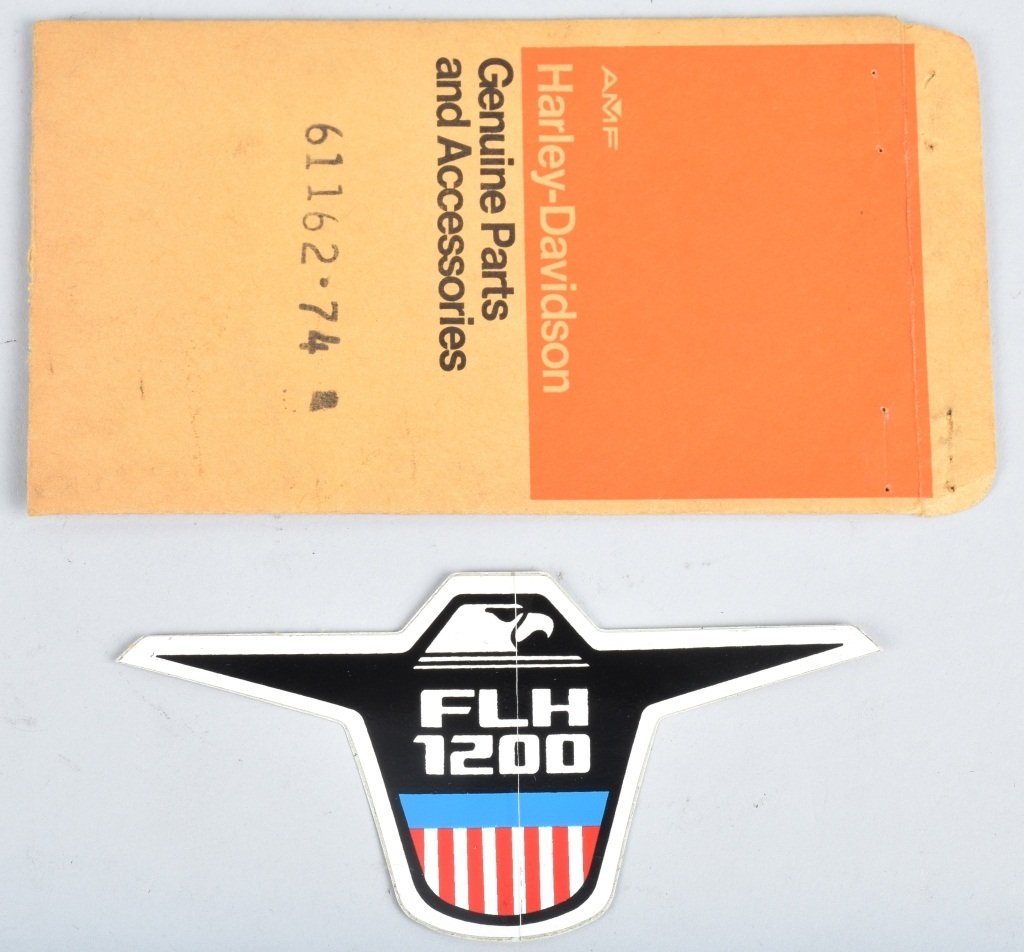 HARLEY DAVIDSON TANK DECAL PART NO. 61162-74 (1 of 2)