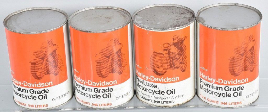 LOT OF 4  HARLEY DAVIDSON AMF OIL CANS (1 of 5)