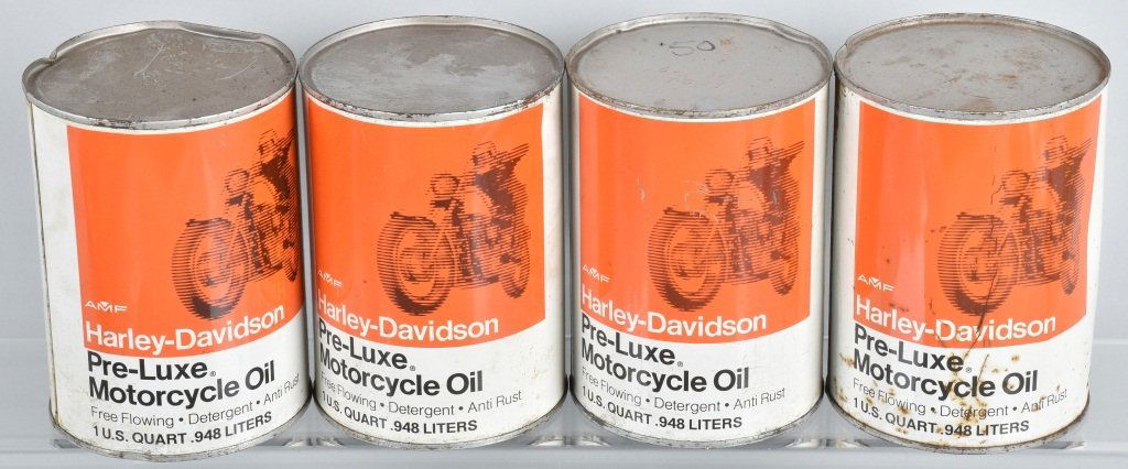 LOT OF 4  HARLEY DAVIDSON AMF PRE-LUXE OIL CANS (1 of 5)