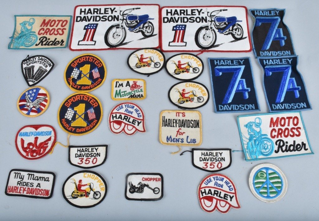 LOT OF 25 HARLEY DAVIDSON  PATCHES, VINTAGE (1 of 5)