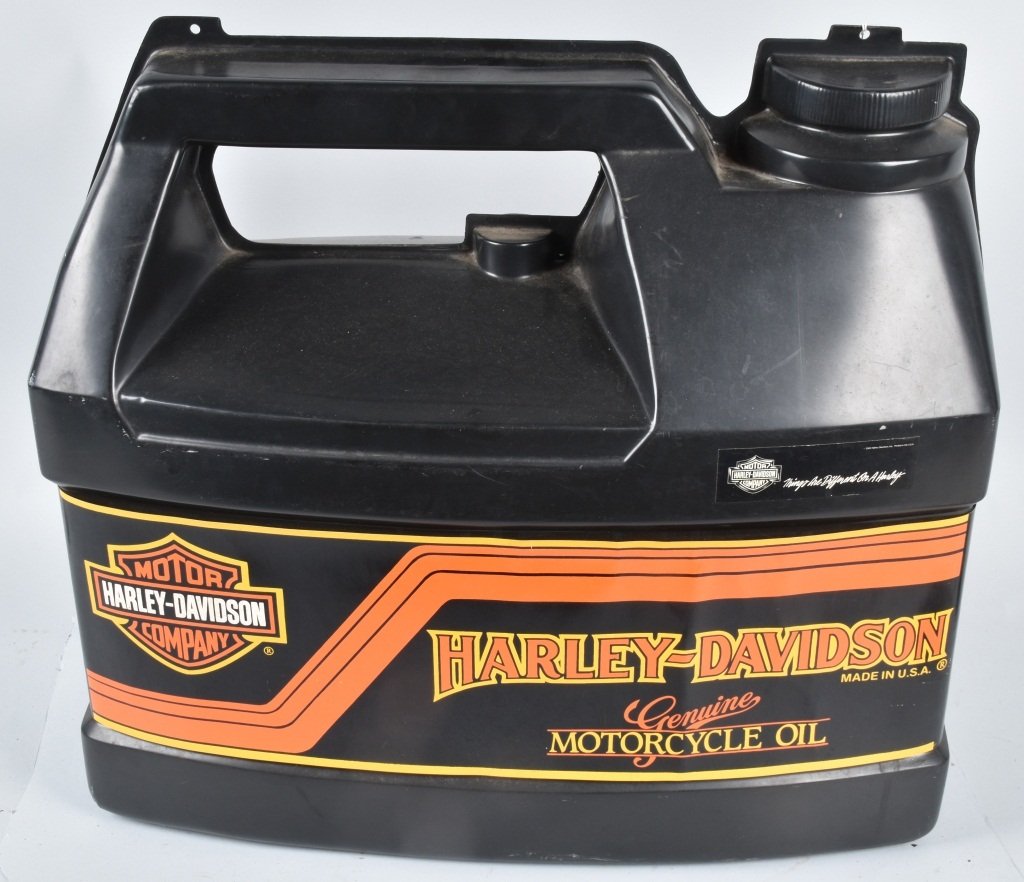 HARLEY DAVIDSON DEALER LARGE 3-D OIL CAN SIGN: Measures 24" by 24", Excellent