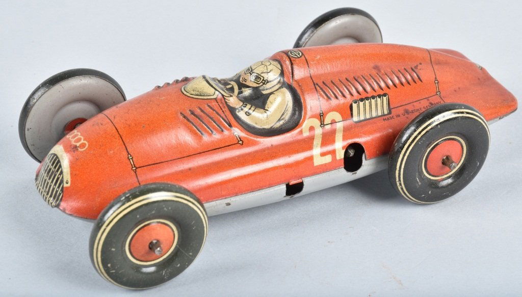 US ZONE GERMANY Tin Windup AUDI RACE CAR (1 of 4)