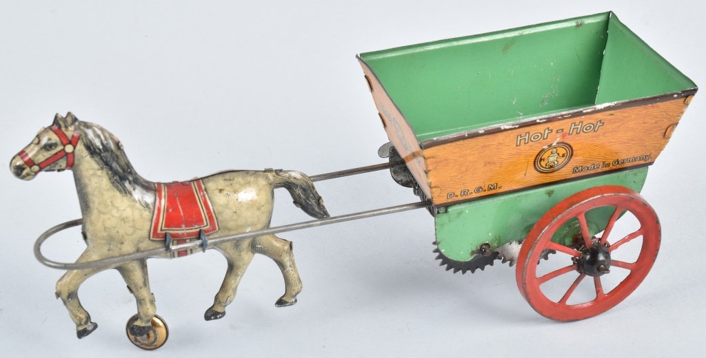 HANS EBERL Tin Windup HOT-HOT HORSE CART (1 of 5)