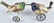 GERMAN Hand Painted Tin Windup LOVE BIRDS - 2