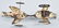 GERMAN Hand Painted Tin Windup LOVE BIRDS - 3