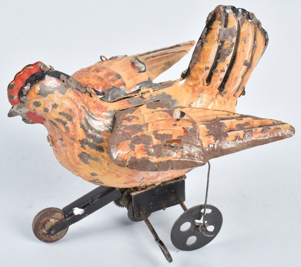 GERMAN Hand Painted Tin Windup CHICKEN (1 of 5)