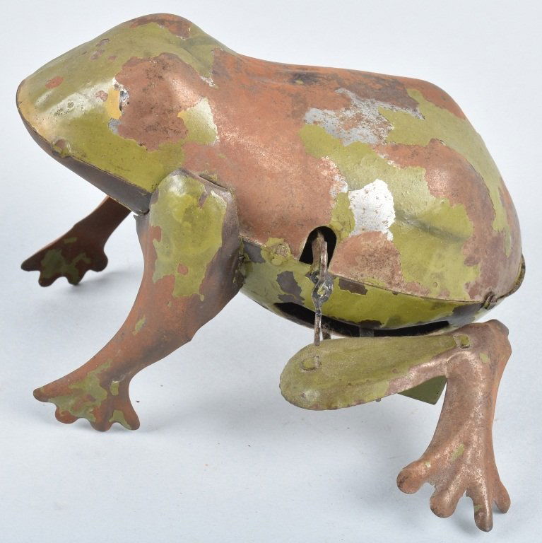 GERMAN Hand Painted Tin Windup FROG (1 of 5)