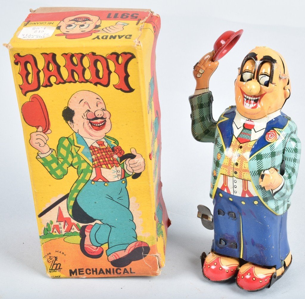JAPAN Tin Windup DANDY w/ BOX (1 of 4)