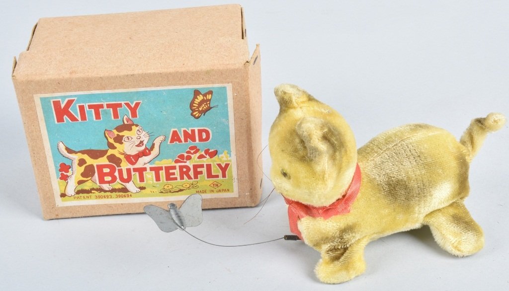 JAPAN Windup KITTY & BUTTERFLY w/ BOX (1 of 4)