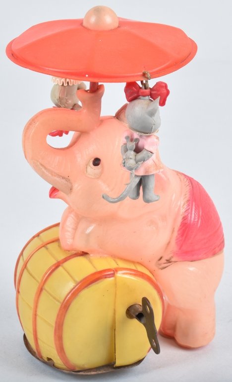 JAPAN Celluloid Windup ELEPHANT WHIRLY GIG (1 of 6)
