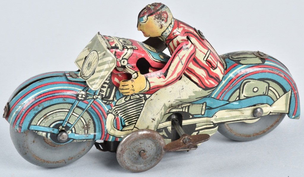 GREAT BRITAIN Tin Windup MOTORCYCLE (1 of 4)