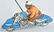 JAPAN Tin Windup MOTORCYCLE GO ROUND - 3