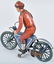 FISHER Tin Windup MOTORCYCLE w/ RIDER - 2