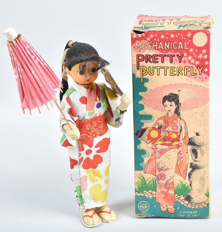 LINEMAR Windup PRETTY BUTTERFLY w/ BOX (1 of 8)