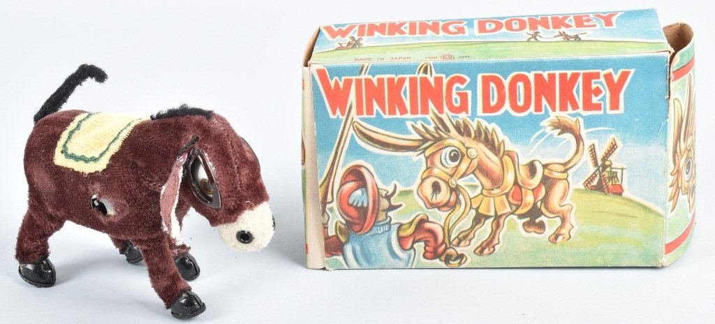 JAPAN Windup WINKING DONKEY w/ BOX (1 of 5)
