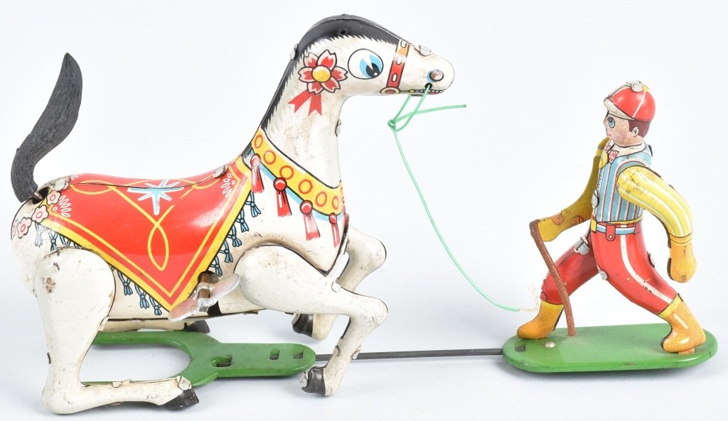 JAPAN Tin Windup HORSE & TRAINER (1 of 3)