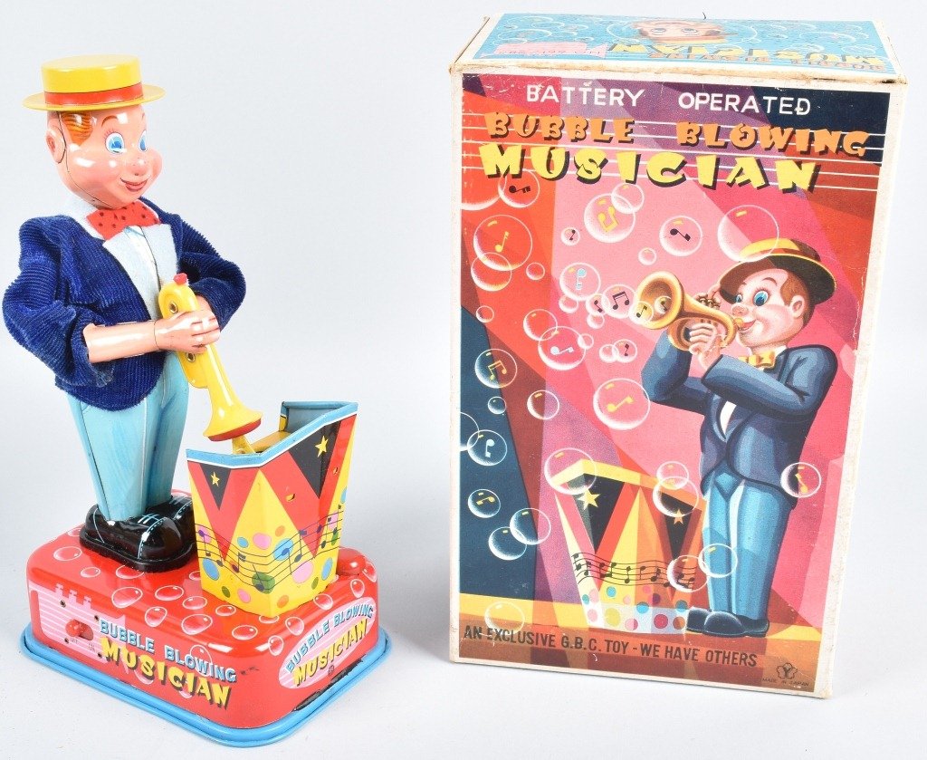 JAPAN battery Op BUBBLE BLOWING MAGICIAN w/ BOX (1 of 7)