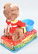 JAPAN Battery Op BUBBLES WASHING BEAR w/ BOX - 3