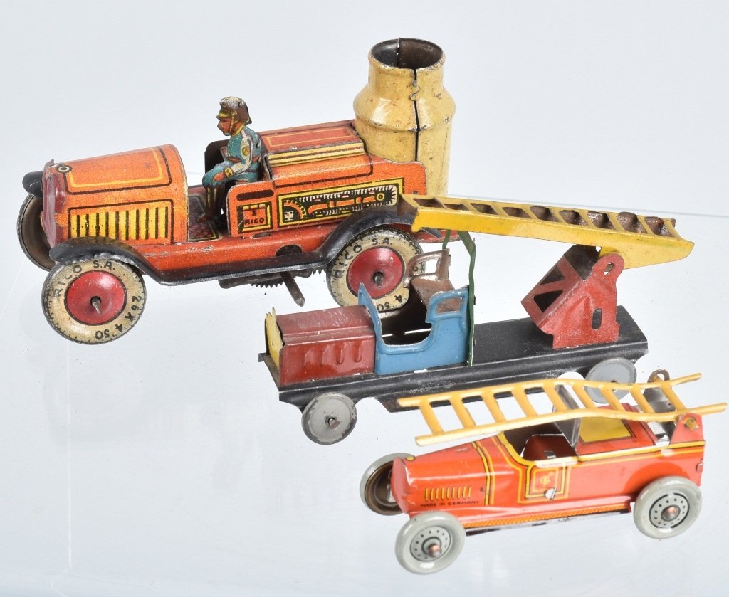 2- GERMAN PENNY TOY FIRE TRUCKS & MORE (1 of 4)