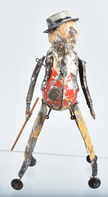 GERMAN Pianted Tin Windup FOXY GRANDPA (1 of 6)