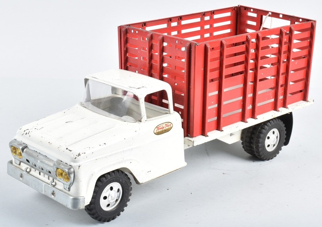 TONKA Pressed Steel HIGH STAKE BED TRUCK: All original with light wear. 16" Very Good