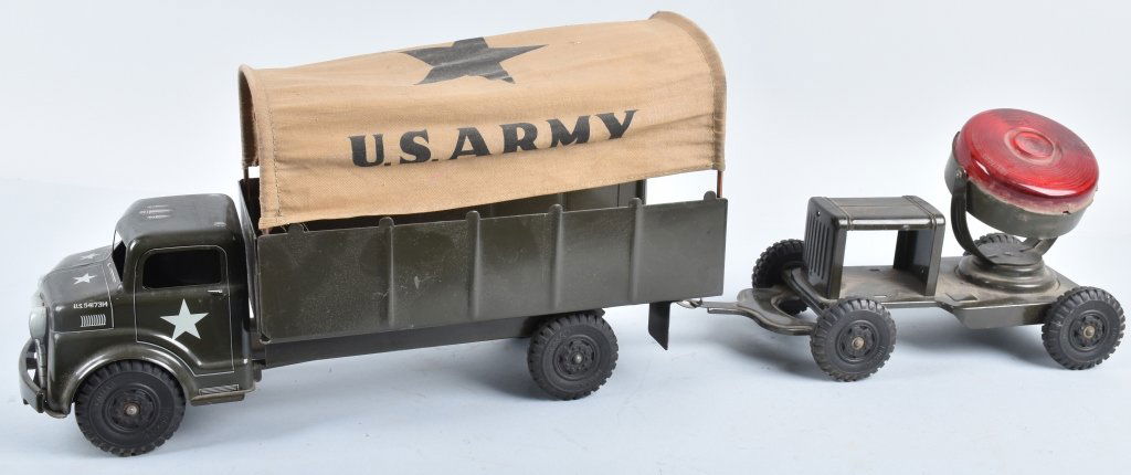 MARX ARMY TRUCK w/ SEARCH LIGHT (1 of 5)