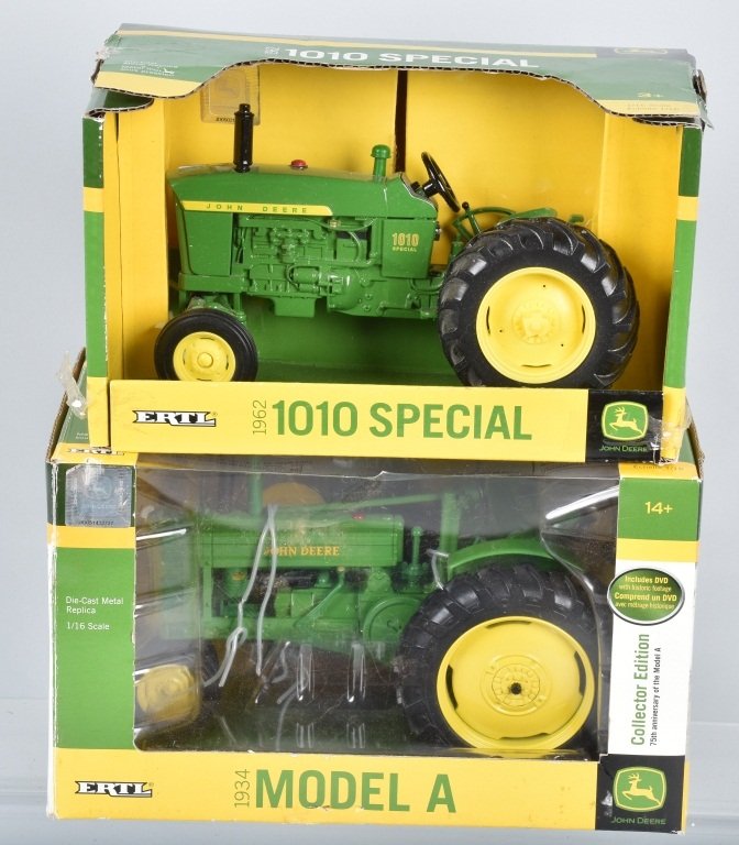 ERTL JOHN DEERE 1010 & MODEL A MIB: Both mint sealed in the box. 10" Excellent-Near Mint