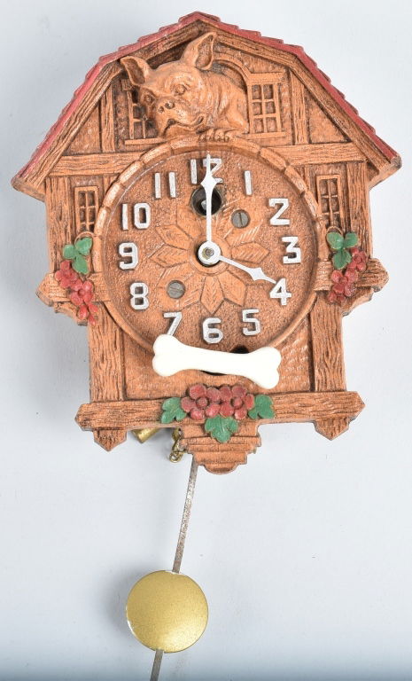 KEEBLER ANIMATED FRENCH BULLDOG NOVELTY CLOCK (1 of 3)