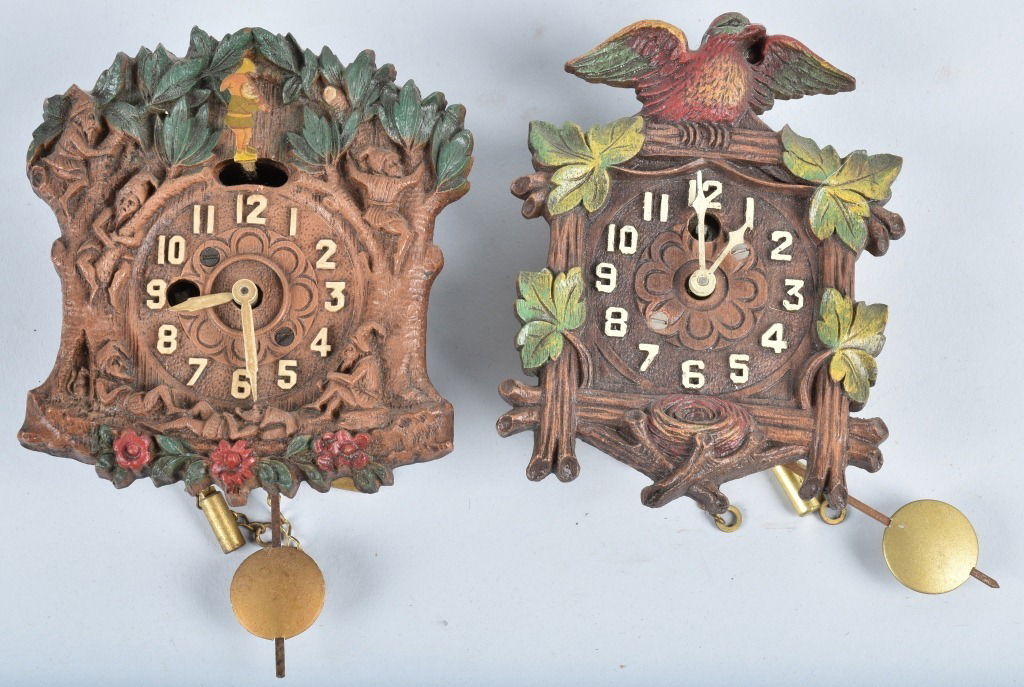 2- MINIATURE CUCKOO CLOCKS, KEEBLER (1 of 2)