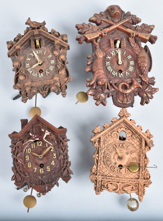 4MINIATURE CUCKOO CLOCKS, LUX and KEEBLER
