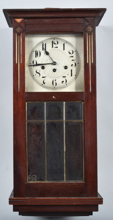 L&C WALL CLOCK, BEVELED GLASS VINTAGE (1 of 4)