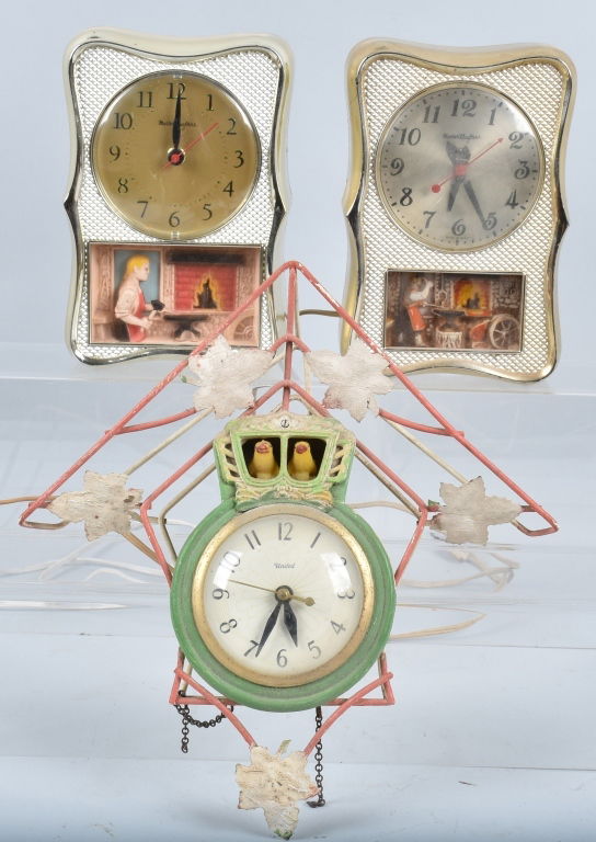 3- ANIMATED ELECTRIC CLOCKS, VINTAGE (1 of 6)