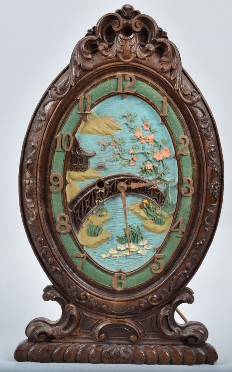 VINTAGE PICTURE FRAME CLOCK, PAINTED (1 of 3)