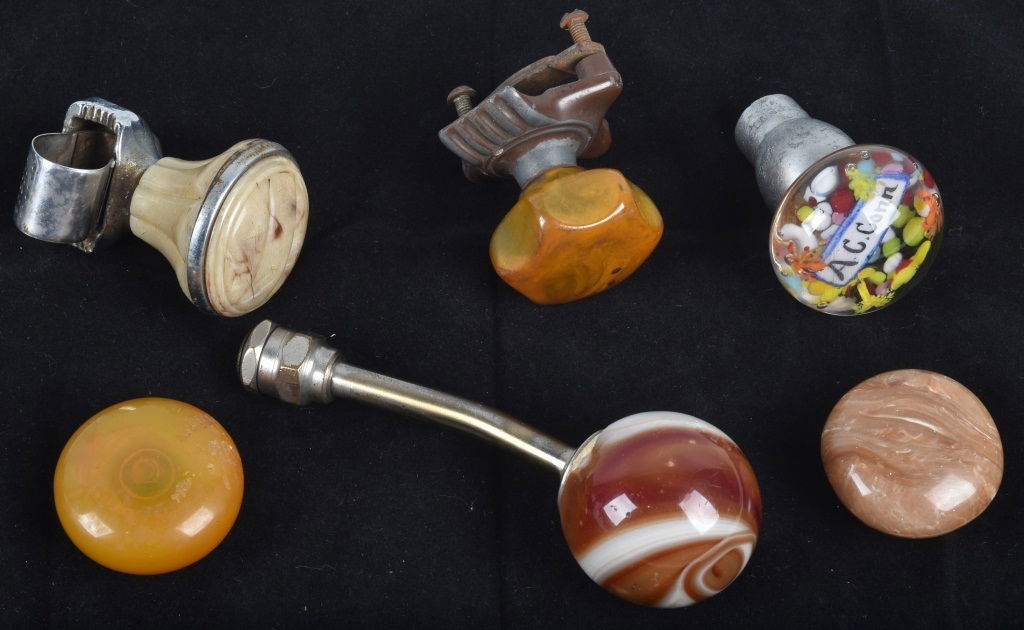 6-GEAR SHIFT and  STEERING KNOBS, VINTAGE (1 of 5)