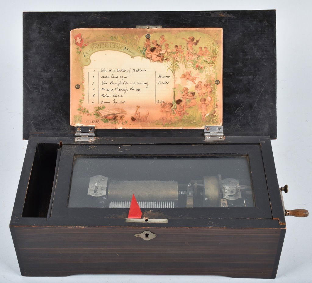 PAT 1888, SWISS CYLINDER MUSIC BOX (1 of 6)