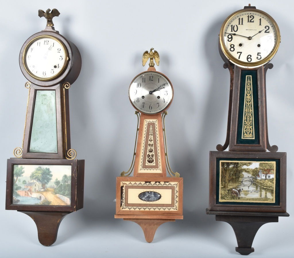 3-BANJO CLOCKS, SETH THOMAS, NEW HAVEN & MORE (1 of 7)