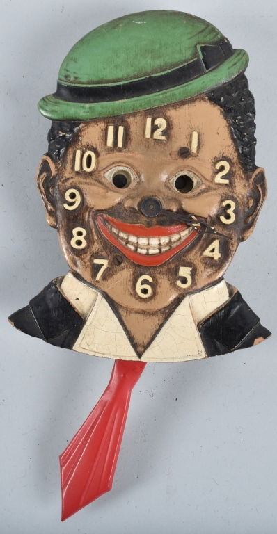 LUX NOVELTY DIXIE BOY BLACK MAN CLOCK (1 of 2)