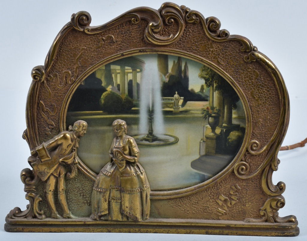 CAST BRASS FOUNTAIN MOTION LAMP, VINTAGE (1 of 3)