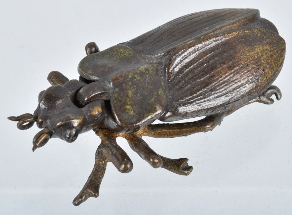 Early CAST IRON BEETLE BUG MATCH SAFE (1 of 4)