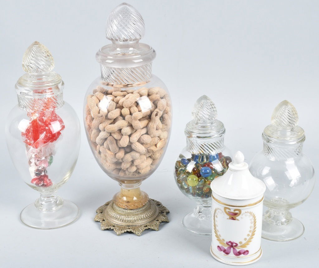 APOTHECARY JAR SET & MORE, VINTAGE (1 of 8)