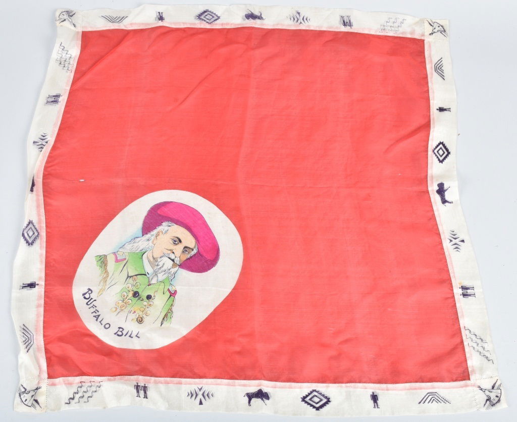 BUFFALO BILL CODY SOUVENIR SILK SCARF (1 of 4)