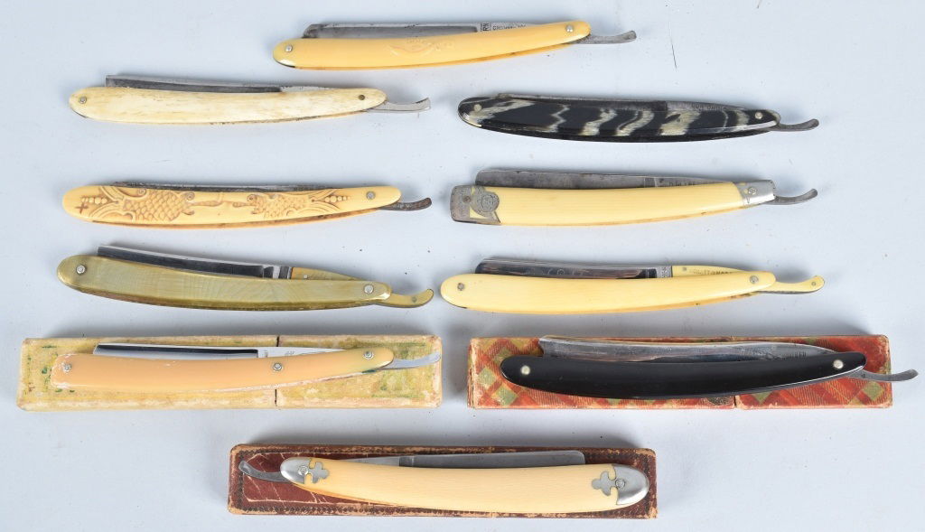 10- ANTIQUE STRAIGHT RAZORS (1 of 3)