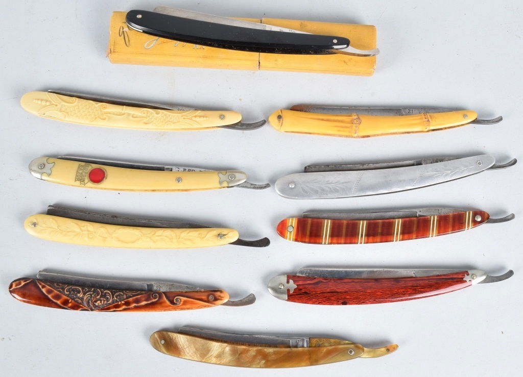 10- ANTIQUE STRAIGHT RAZORS (1 of 3)