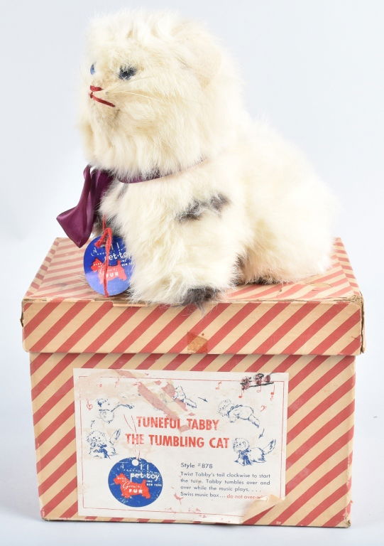 TUNEFUL TABBY WINDUP ROLLOVER CAT, BOXED (1 of 4)