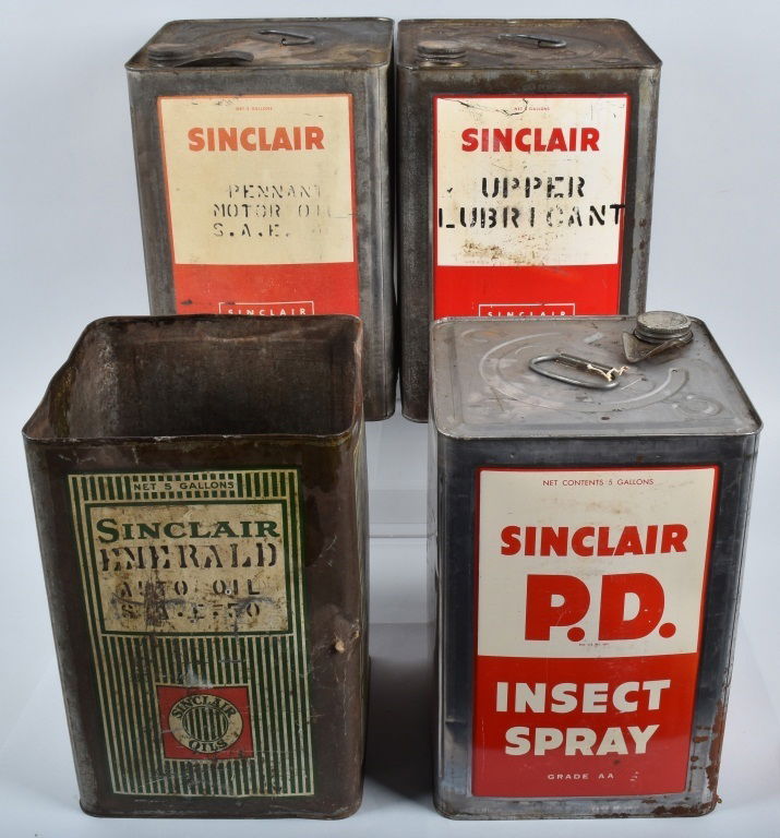 4- 5 Gallon VINTAGE SINCLAIR OIL & OTHER CANS (1 of 5)